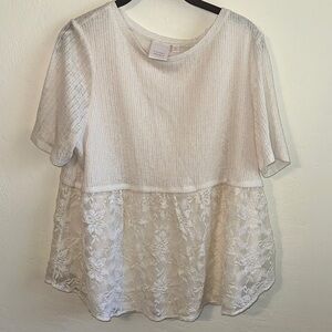 LC Lauren Conrad Cream Blouse